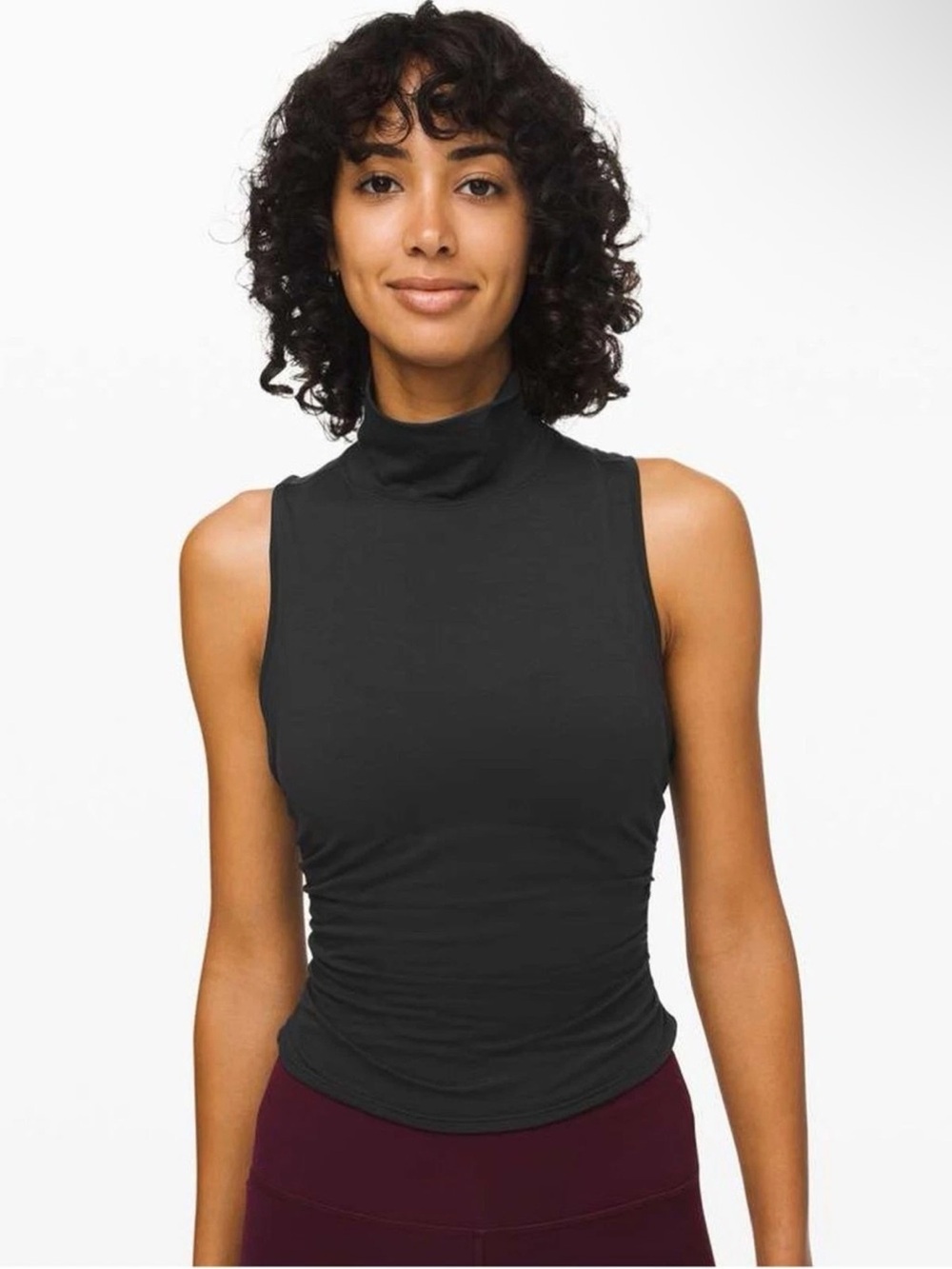 Lululemon Women’s See The Horizon Ruched Mock Neck Tank Top
Black like S 4-6